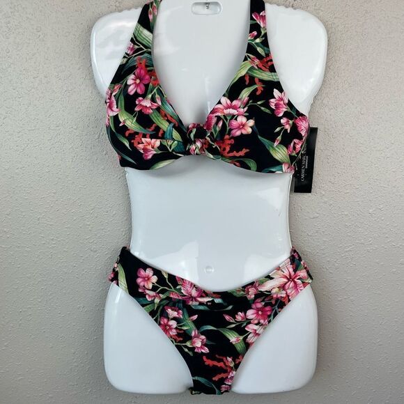 NWT Carmen Marc Valvo Bikini Top and Bottoms Size S